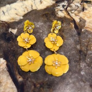 Yellow Floral Earrings
